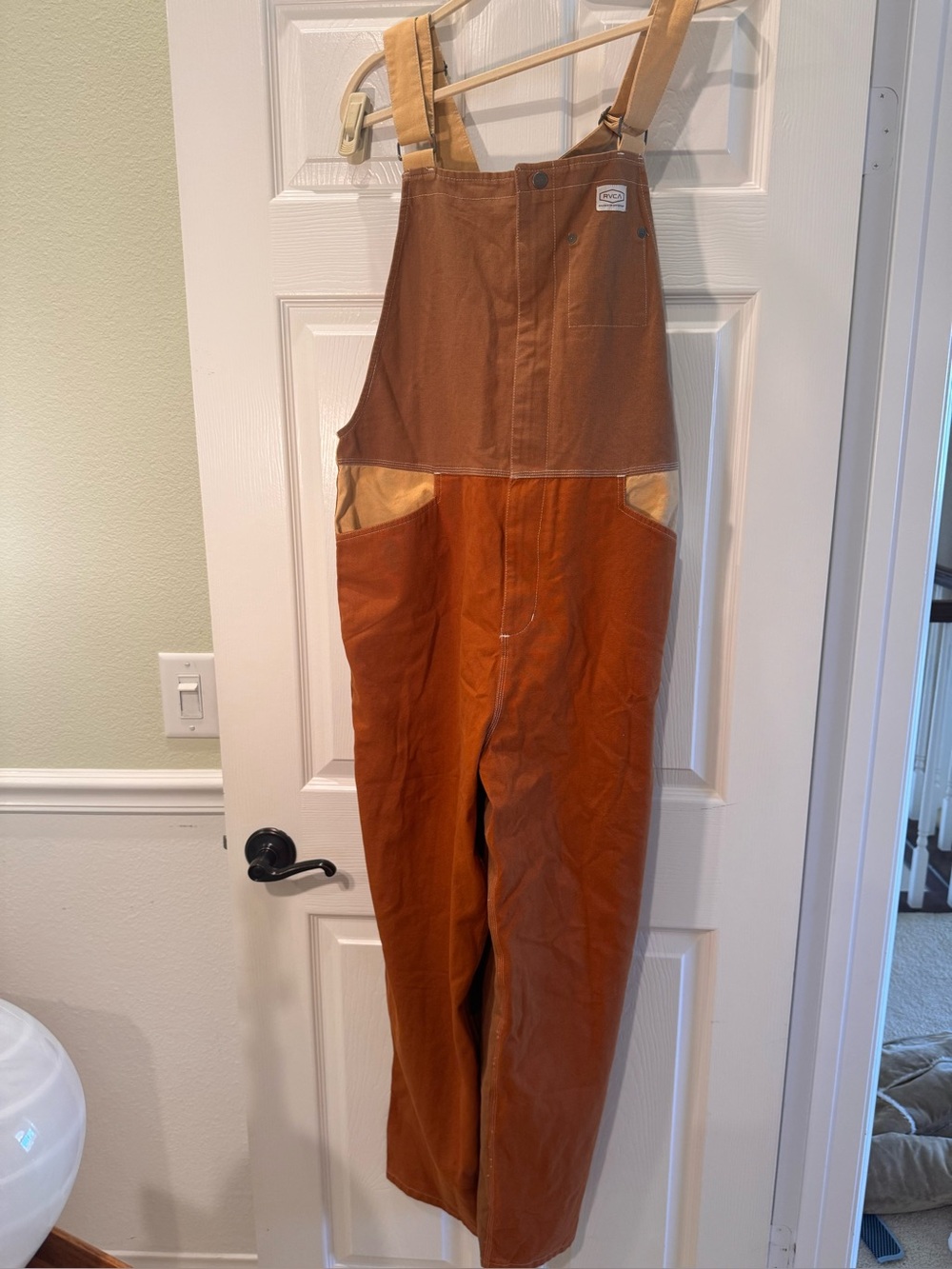 RCVA Fall colors Brown/Orange Bib Overalls adorable